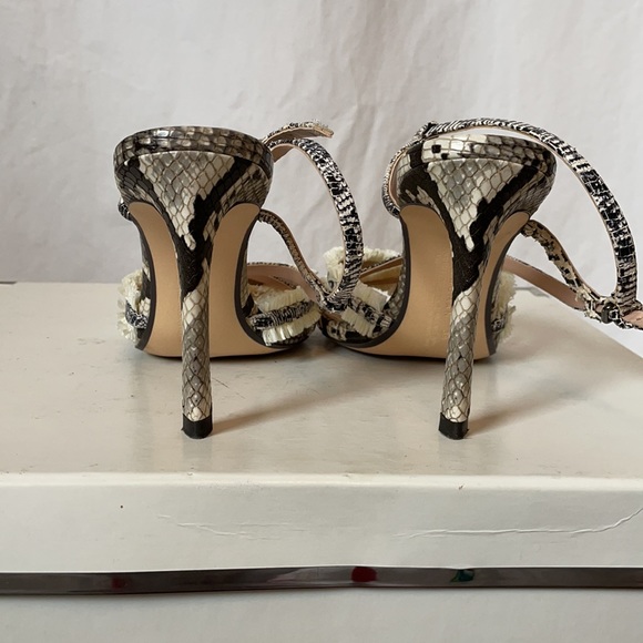 Zara snakeskin print & rafata high heels - Picture 3 of 4